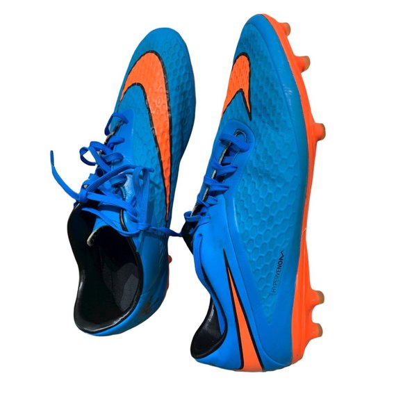 Nike Hypervenom Phantom FG Blue Football Cleats ACC Orange Swoosh Sz 13 - Picture 2 of 9
